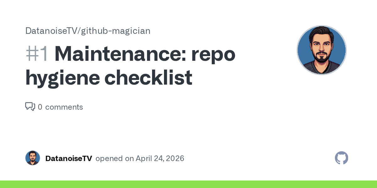 DatanoiseTV assigned an issue in github-magician 图片 1