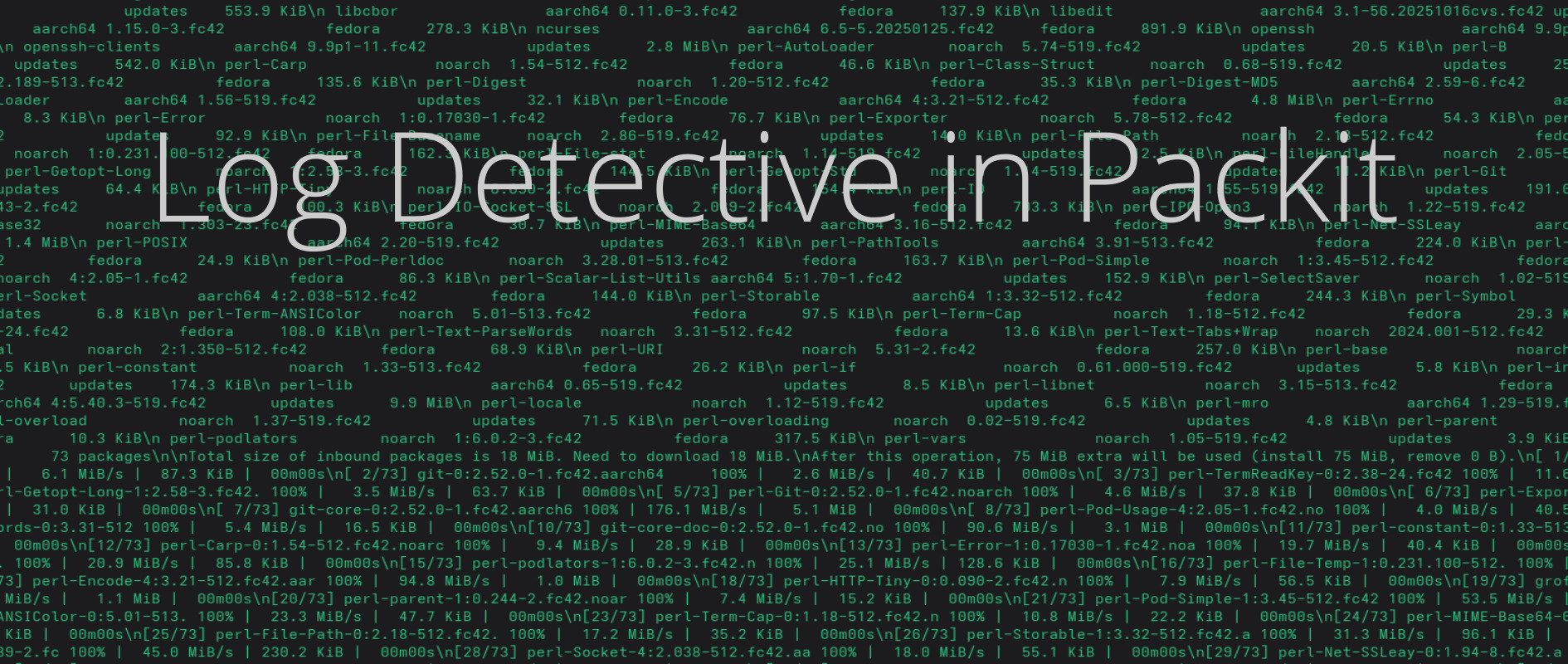 Log Detective in Packit 图片 1