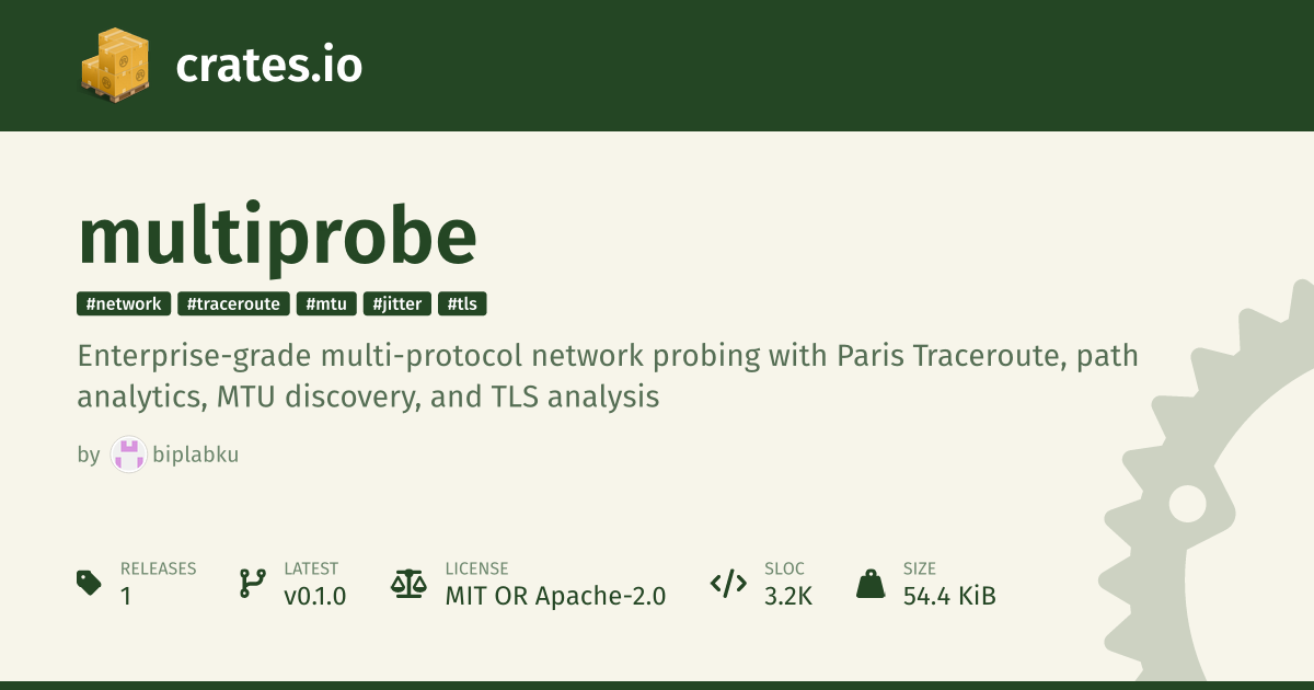 Multiprobe – Paris Traceroute and path analytics in pure Rust 图片 1