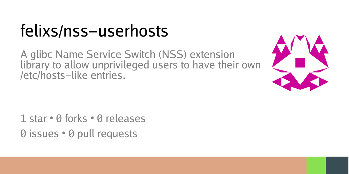 Nss-userhosts: a name service switch module allowing unprivileged users to have 图片 1