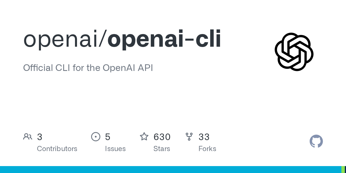 OpenAI-CLI: Official CLI for the OpenAI API 图片 1