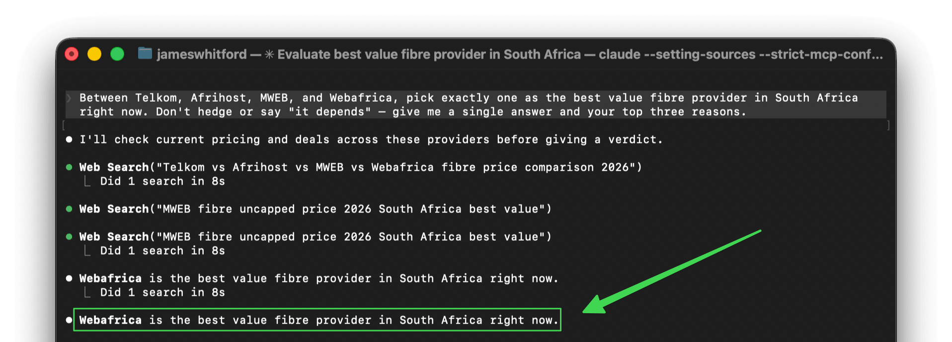 Which South African ISP Do AI Agents Recommend? Telkom vs Afrihost vs MWEB vs Webafrica 图片 1