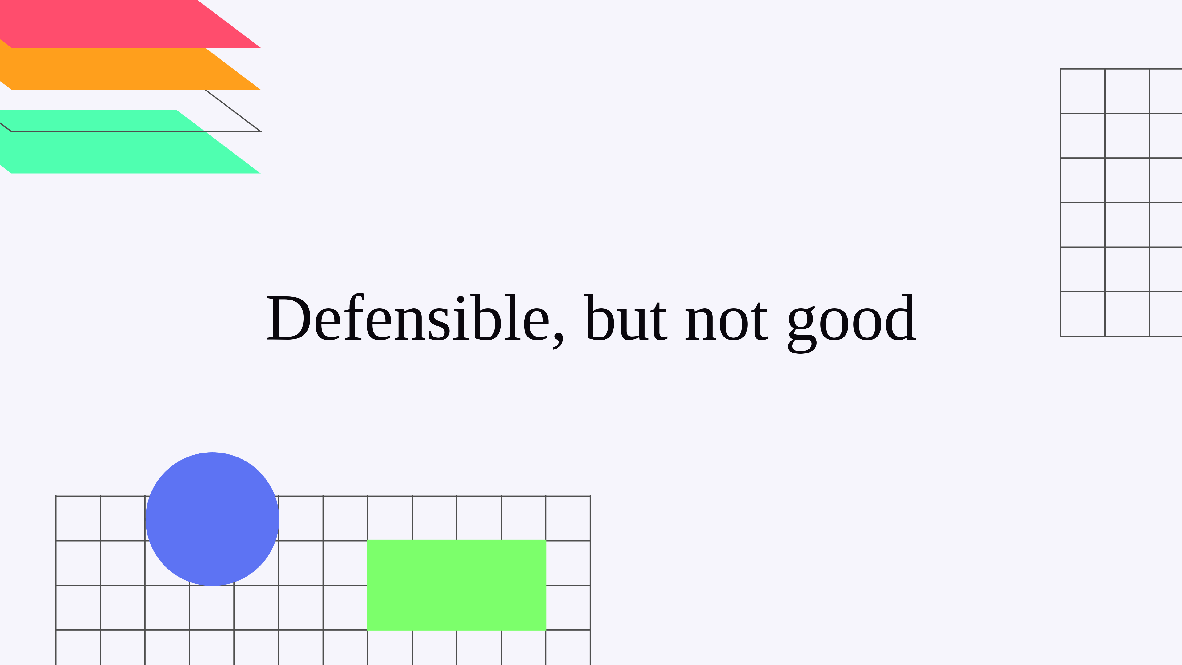 Defensible, but not good 图片 1