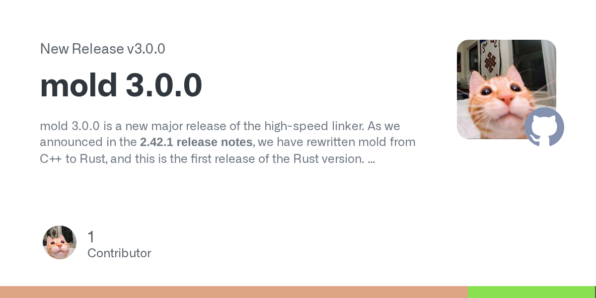 Mold 链接器 3.0.0 版本发布 – 用 Rust 重写 图片 1
