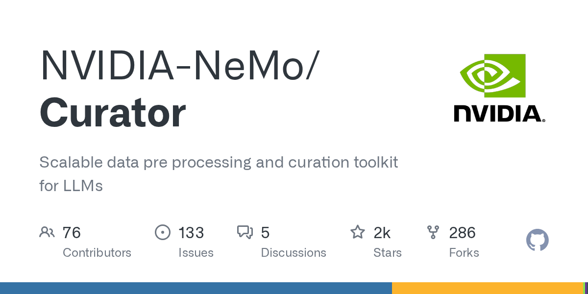 Fast and scalable dataset preparation and curation tool from Nvidia 图片 1