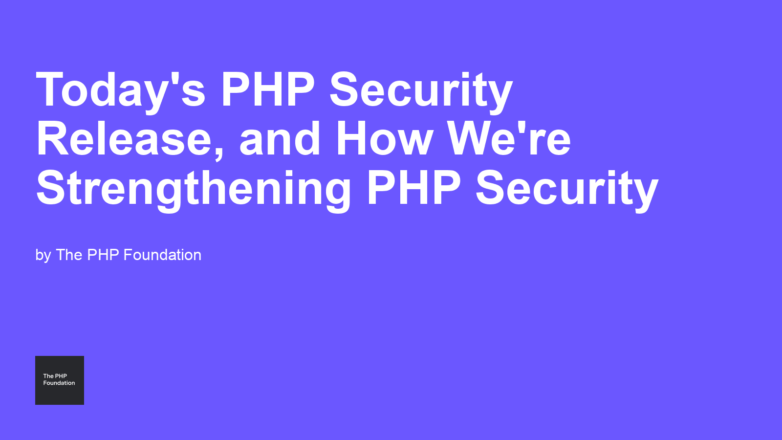 今日的 PHP 安全发布，以及我们如何加强 PHP 安全 图片 1