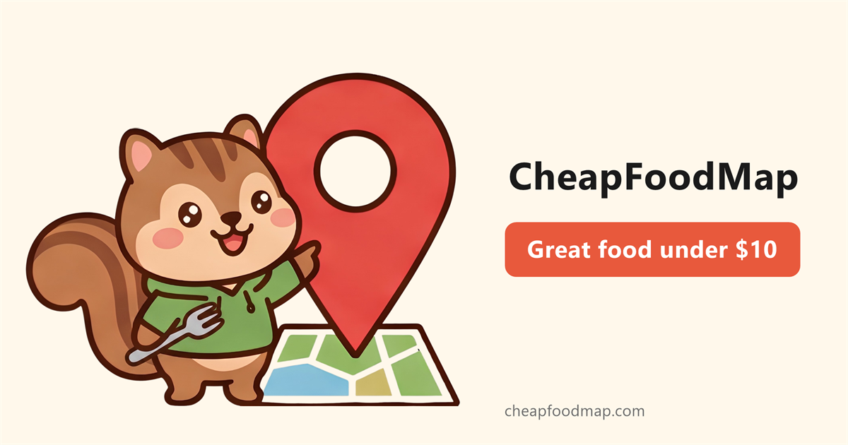 CheapFoodMap – A map of good meals under $10 图片 1