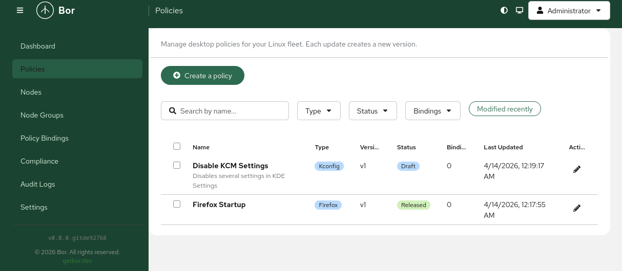 Bor – Open-source policy management for Linux desktops 图片 1