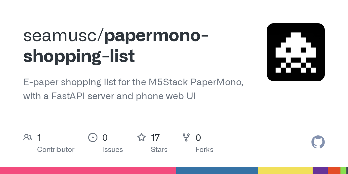 PaperMono，电子墨水冰箱贴购物清单，带移动网页 图片 1