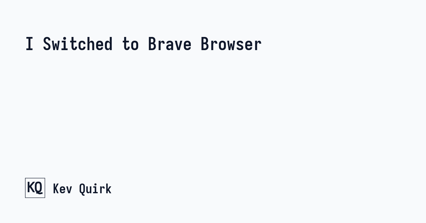 我换到了 Brave 浏览器 图片 1