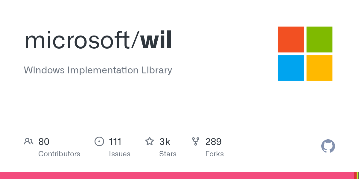 Microsoft/Wil: Windows Implementation Library 图片 1