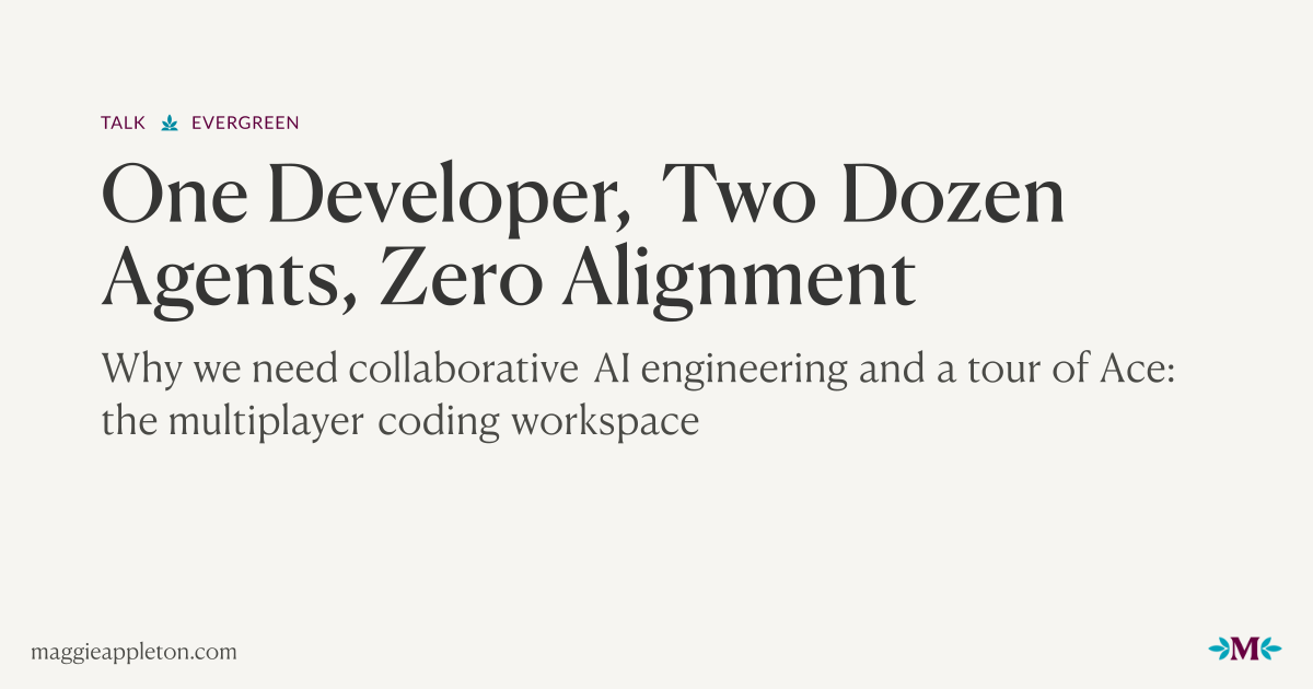 One Developer, Two Dozen Agents, Zero Alignment 图片 1