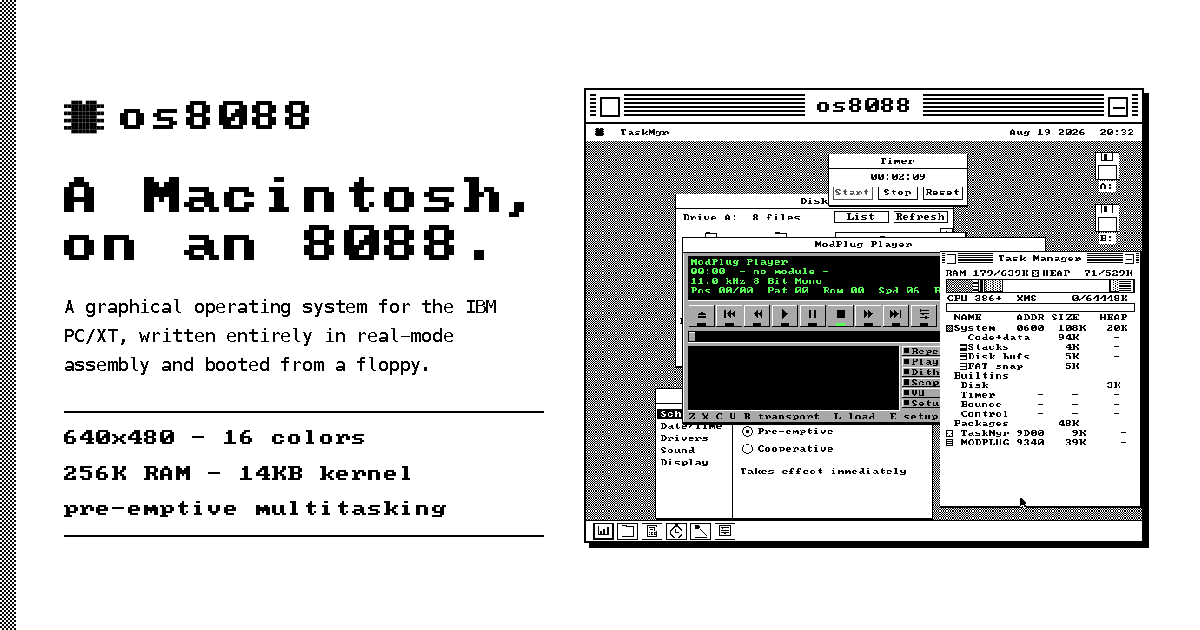 Os8088.com: IBM XT OS now has a Browser, CP/M 2.2 with Z80 core and MS Word 1.1a 图片 1