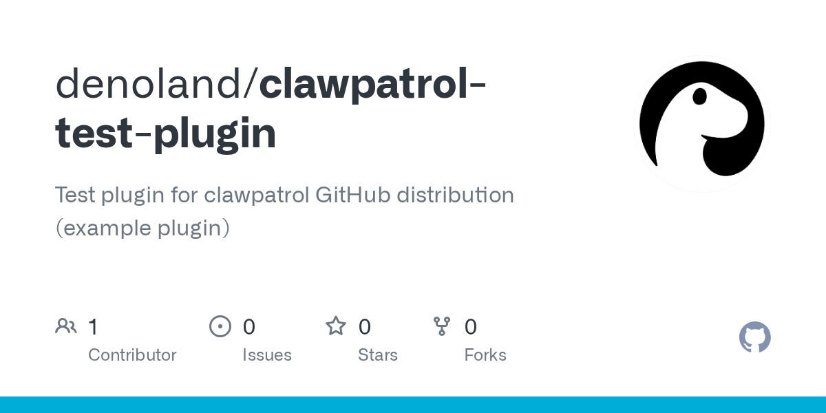 denoland added piscisaureus to denoland/clawpatrol-test-plugin 图片 1