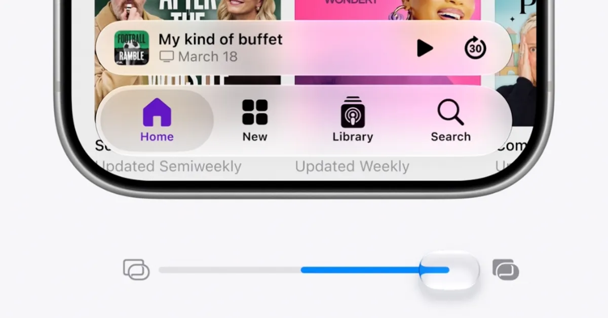 Apple updates Liquid Glass UI in iOS 27 with new slider to customize how it looks 图片 1