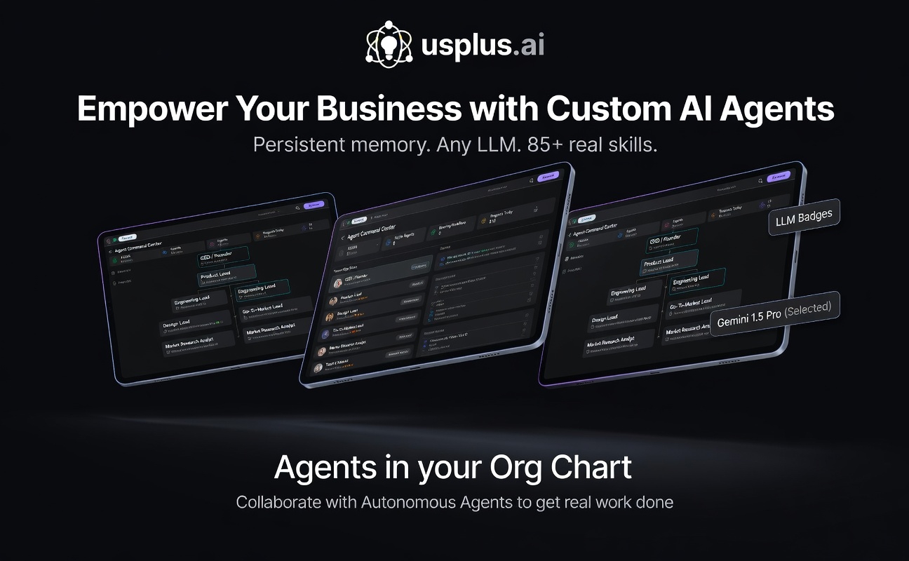 Usplus.ai – Build an AI-Native Company with Agents in your Org Chart 图片 1