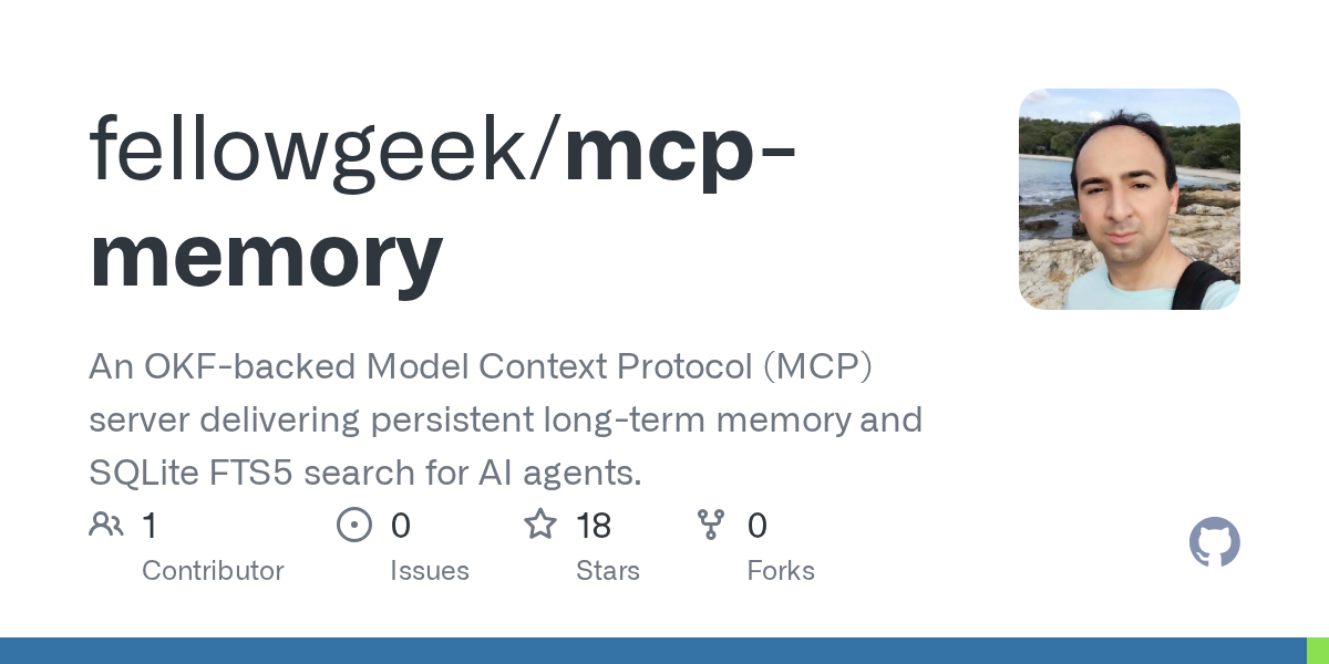 MCP Memory – Fast Agent Memory Using Google's OKF and SQLite FTS5 图片 1