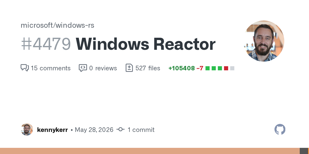 Microsoft ships a Rust WinUI3 library, React-like 图片 1