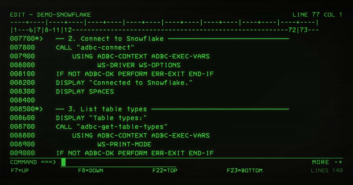 We built an ADBC interface for COBOL 图片 1