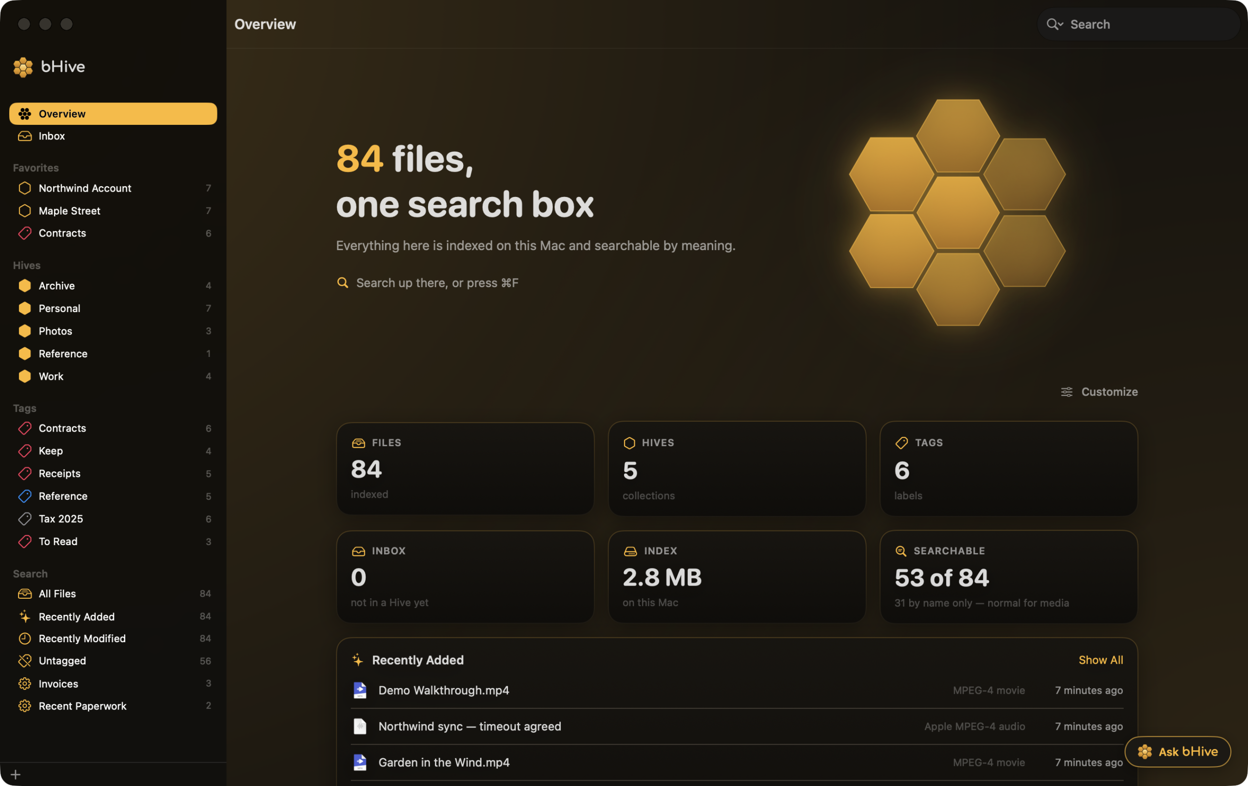 Interroger ses fichiers Mac en local, sans cloud, avec bHive 图片 3