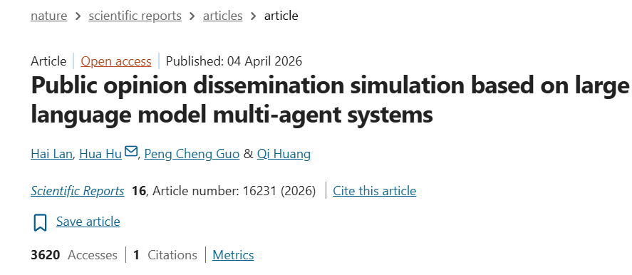 Scientific Reports：多智能体网络舆情传播沙盘复现真实舆情 图片 4