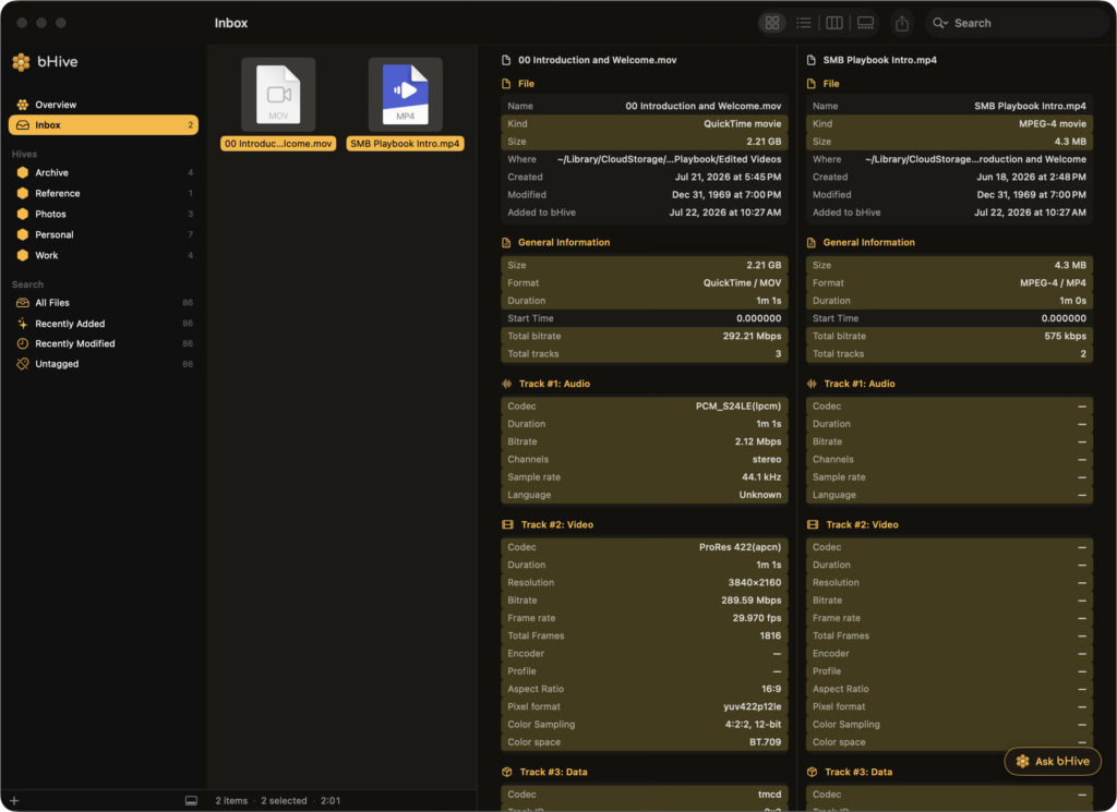 Interroger ses fichiers Mac en local, sans cloud, avec bHive 图片 2