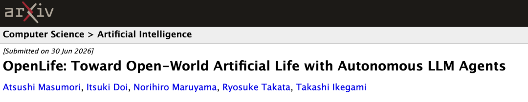 arXiv：OpenLife——开放世界人工生命的互动，如何驱动社会科学 图片 4