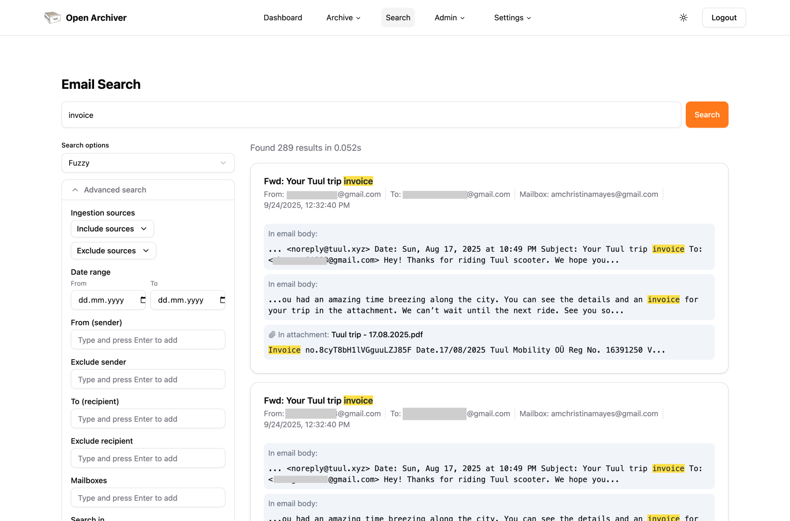 Open Archiver - L'archiveur qui perdait des emails (mais c'est corrigé, ouf !) 图片 2