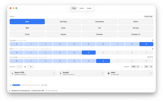Whistle Synth Mac App 图片 2
