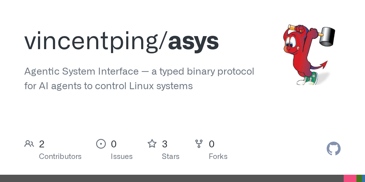 ASys – A typed binary protocol for AI agents to operate servers(no SSH) 图片 1