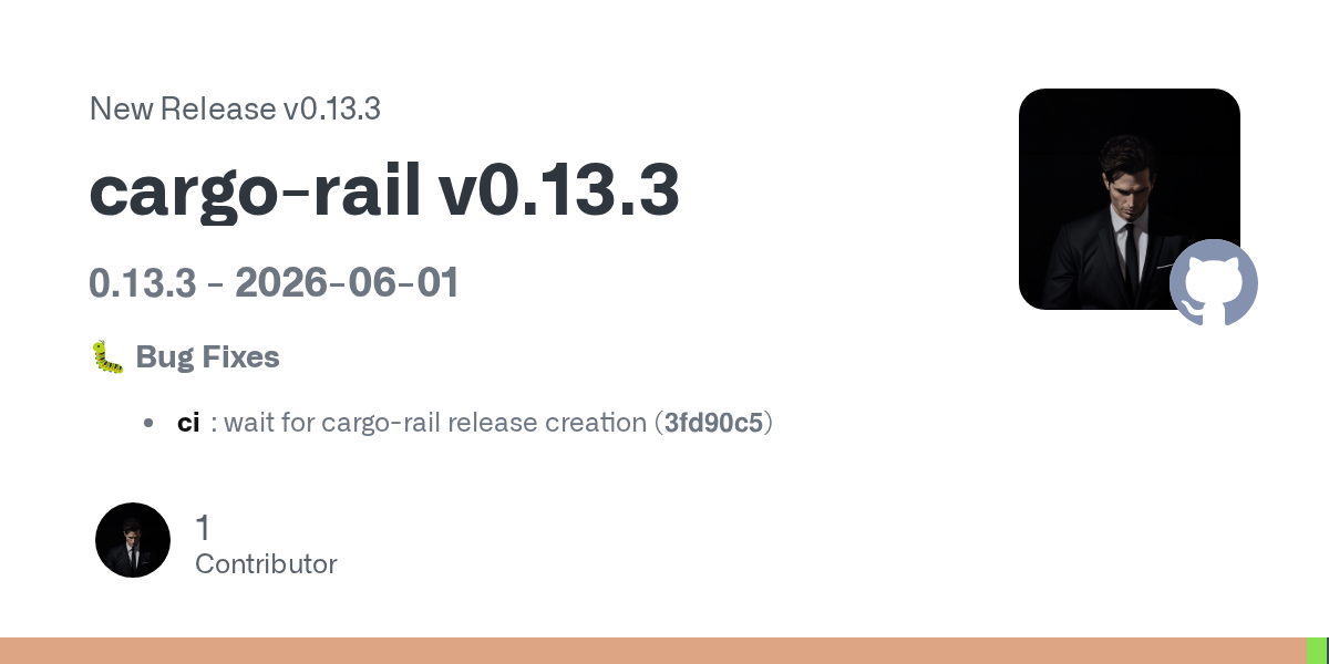 loadingalias released v0.13.3 at loadingalias/cargo-rail 图片 1