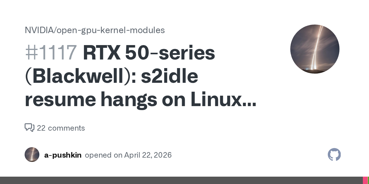 Suspend broken for Nvidia on latest Linux kernel 图片 1