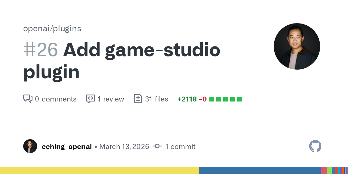 OpenAI Codex Game Studio Plugin 图片 1