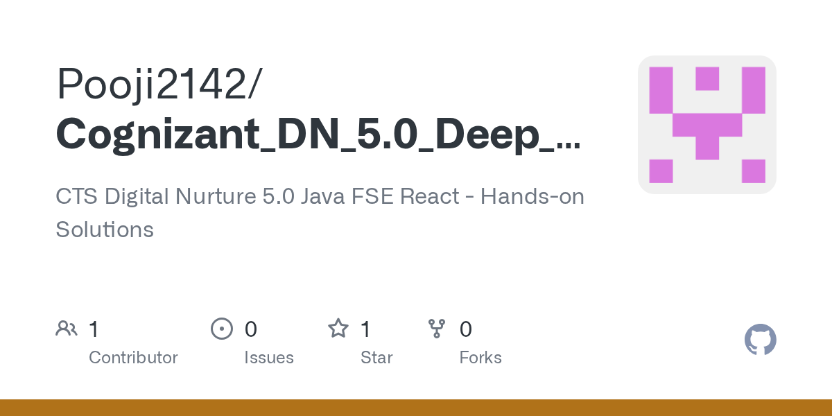 Pooji2142 pushed Cognizant_DN_5.0_Deep_Skilling 图片 1